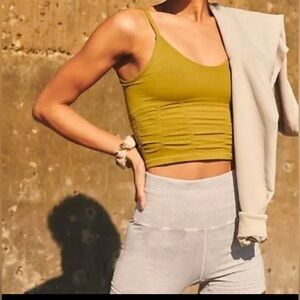 Free People FP Movement - Good Karma Ruched Tank Top Cami